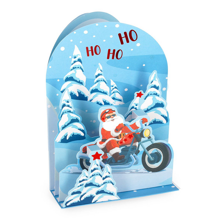 LEGAMILegami Χριστουγεννιάτικη Ευχετήρια Κάρτα Pop-Up Motorcycle Santapapell.gr