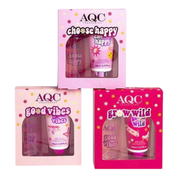 AQC Fragrances Pinky Flow Duo Body Mist 88ml- Body Lotion 88ml Λουλουδένιο Άρωμα