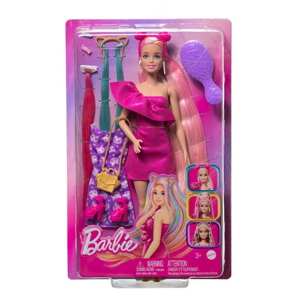 Mattel Barbie Κούκλα Πολύχρωμα Μαλλιά