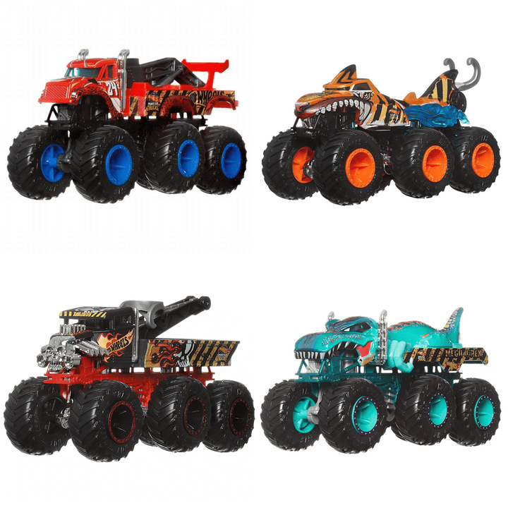 Hot Wheels Οχημα Monster Trucks Big Rigs 4 Σχεδια