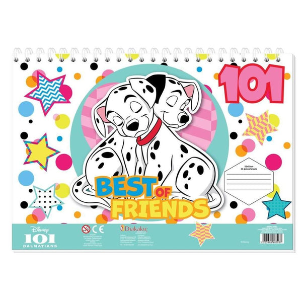 DIAKAKISΜπλοκ Ζωγραφικής Disney 101 Dalmatians 23X33εκ 40Φ Με Αυτοκόλλητα- Στένσιλ- 2 Σελ Χρωματισμούpapell.gr