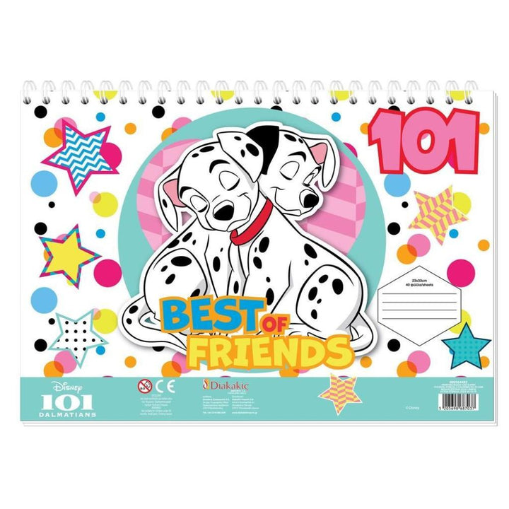 DIAKAKISΜπλοκ Ζωγραφικής Disney 101 Dalmatians 23X33εκ 40Φ Με Αυτοκόλλητα- Στένσιλ- 2 Σελ Χρωματισμούpapell.gr