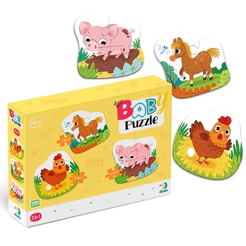 Puzzle 3 In 1 Day In The Farm – Μια Μερα Στη Φαρμα