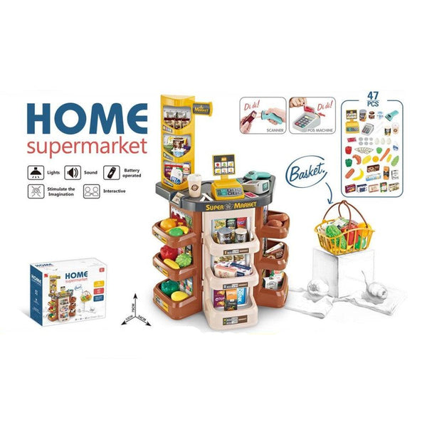 Παιχνίδι Super Market Με Αξεσουάρ, Ήχο & Φως 47τμχ 54x15,8x45,5εκ