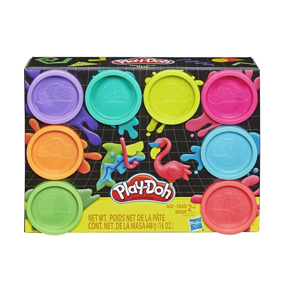 HASBROPlay Doh Πλαστελίνες Neon 8 Χρώματαpapell.gr