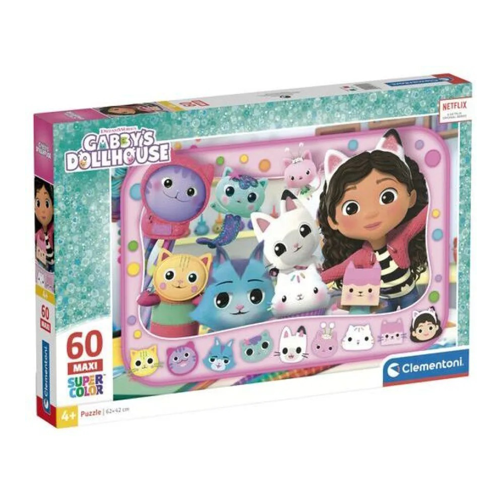 Clementoni Puzzle Παιδικό Maxi Super Color Gabby's Dollhouse 60 τμχ