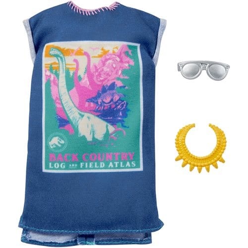 Barbie Συνολο Μοδας Jurassic World Μπλε Casual Φορεμα