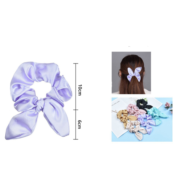 Scrunchie Μαλλιών Σατέν Μεταλλιζέ 16 εκ 1 τμχ Διάφορα Χρώματα