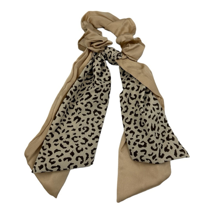 Scrunchie Μαλλιων Animal Print Με Κορδελα 4 Χρωματα