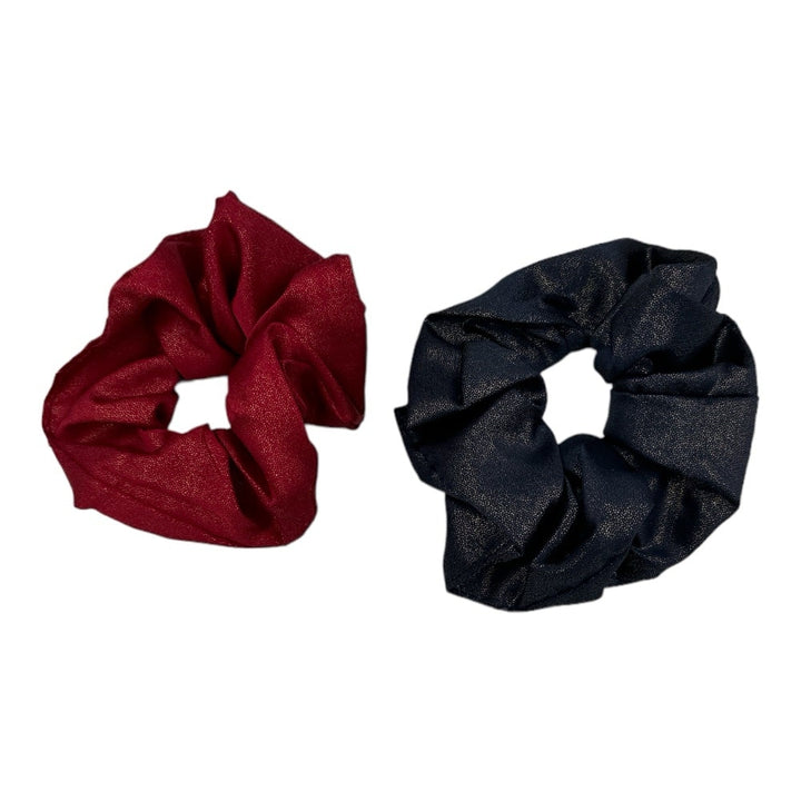 Scrunchies Μαλλιων Με Χρυση Λεπτομερεια 2Τμχ