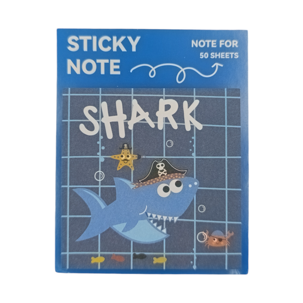 Αυτοκόλλητα Σημειώσεων Sticky Notes Shark 50 Sheets 8Χ8εκ 2 Σχέδια