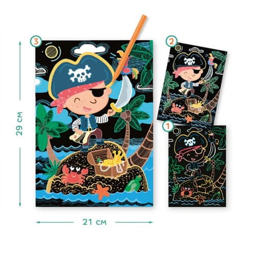 Scratch Card Pirate – Ζωγραφικη Με Ξυστο Πειρατης Do300191